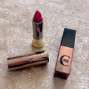 Brand New Urban Decay Mega Matte Red Lipstick & Vice Lasting Glassy Tint X-Ray